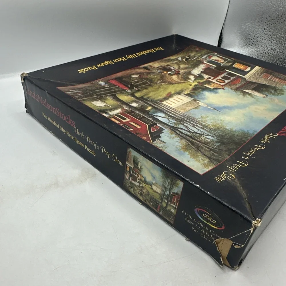 Ceaco Linda Nelson Stocks Uncle Percy's Peep Show 550 Piece Puzzle Complete 1999